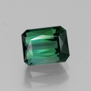 Turmalina verde natural 1,14ct, corte esmeralda, VVS