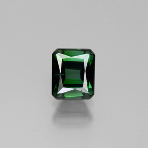 Turmalina verde natural 1,23ct, corte esmeralda, VVS