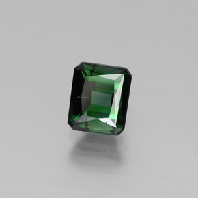 Turmalina verde natural 1,23ct, corte esmeralda, VVS