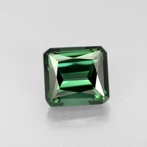 Turmalina verde natural 2,08ct, corte esmeralda, VVS