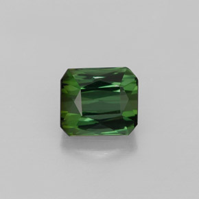 Turmalina verde natural 1,47ct, corte esmeralda, VVS