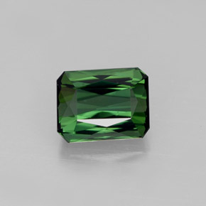 Turmalina verde natural 1,53ct, corte esmeralda, VVS