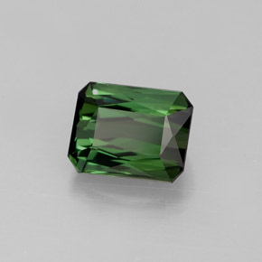 Turmalina verde natural 1,53ct, corte esmeralda, VVS