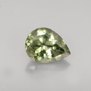 Turmalina verde natural 1,00ct, formato de pêra, VVS