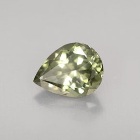 Turmalina verde natural 1,00ct, formato de pêra, VVS