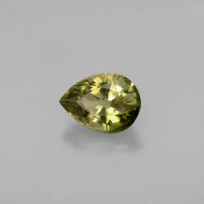 Turmalina ouro natural 0,81ct, formato de pêra, VVS-VS