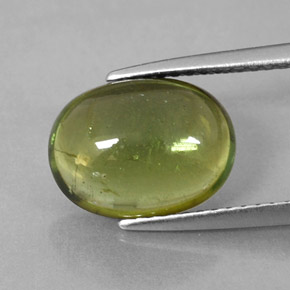 Turmalina verde natural 3,45ct, corte oval, transparente