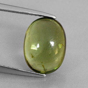 Turmalina verde natural 3,45ct, corte oval, transparente
