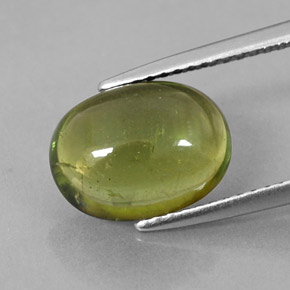 Turmalina verde natural 3,45ct, corte oval, transparente