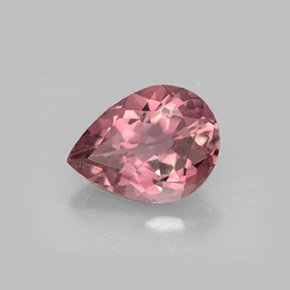 Turmalina rosa natural 1,03ct, formato de pêra, VVS-VS