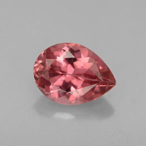 Turmalina rosa natural 1,03ct, formato de pêra, VVS-VS