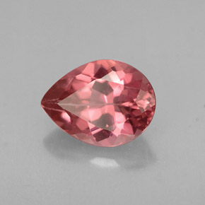 Turmalina rosa natural 1,03ct, formato de pêra, VVS-VS