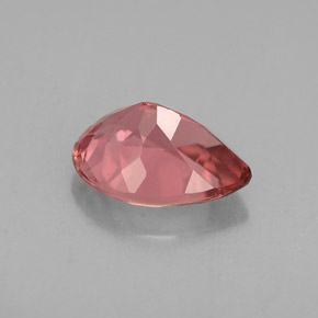 Turmalina rosa natural 1,03ct, formato de pêra, VVS-VS