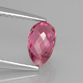 Turmalina rosa natural 0,98ct, briolete, VVS-VS