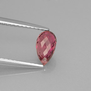 Turmalina rosa natural 0,88ct, briolete, VVS-VS