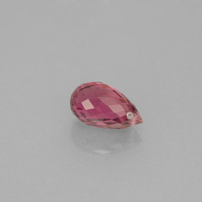 Turmalina rosa natural 0,88ct, briolete, VVS-VS