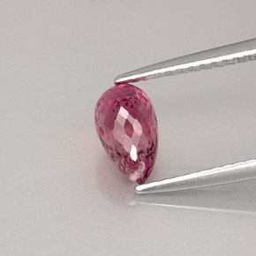 Turmalina rosa natural 1,22ct, briolete, VS