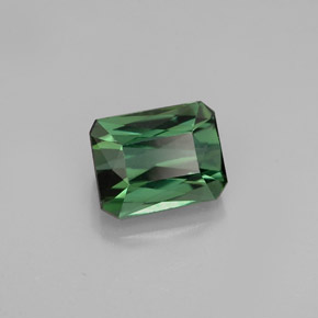 Turmalina verde natural 1,53ct, corte esmeralda, VVS