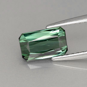 Turmalina verde natural 1,22ct, corte esmeralda, VVS