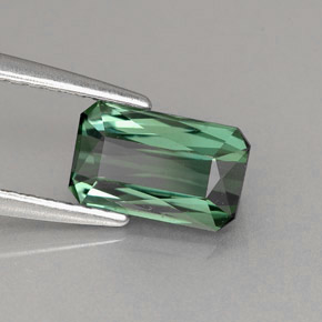 Turmalina verde natural 1,22ct, corte esmeralda, VVS
