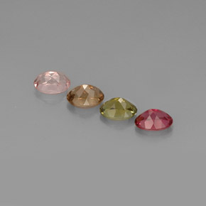 Pedras preciosas de turmalina multicolorido natural de  ct, corte oval, VVS-VS