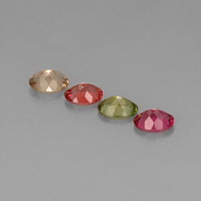 Pedras preciosas de turmalina multicolorido natural de  ct, corte oval, VVS-VS