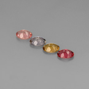Pedras preciosas de turmalina multicolorido natural de  ct, corte oval, VVS-VS