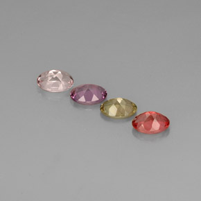 Pedras preciosas de turmalina multicolorido natural de  ct, corte oval, VVS-VS