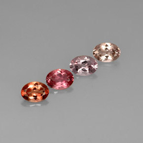 Pedras preciosas de turmalina multicolorido natural de  ct, corte oval, VVS-VS