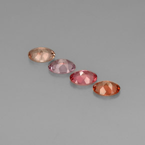 Pedras preciosas de turmalina multicolorido natural de  ct, corte oval, VVS-VS
