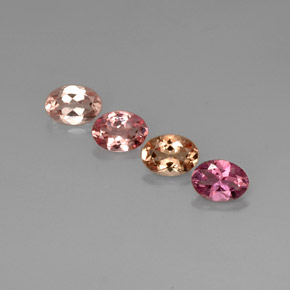 Pedras preciosas de turmalina multicolorido natural de  ct, corte oval, VVS-VS