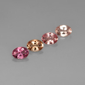 Pedras preciosas de turmalina multicolorido natural de  ct, corte oval, VVS-VS