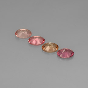 Pedras preciosas de turmalina multicolorido natural de  ct, corte oval, VVS-VS