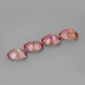 Pedras preciosas de turmalina multicolorido natural de  ct, corte oval, VVS-VS