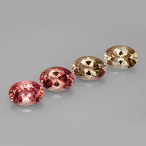 Pedras preciosas de turmalina multicolorido natural de  ct, corte oval, VVS-VS