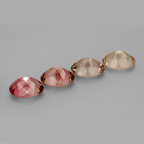 Pedras preciosas de turmalina multicolorido natural de  ct, corte oval, VVS-VS