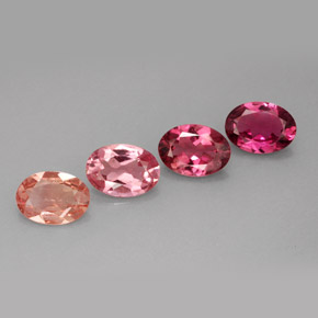 Pedras preciosas de turmalina multicolorido natural de  ct, corte oval, VVS-VS