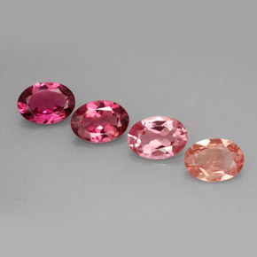 Pedras preciosas de turmalina multicolorido natural de  ct, corte oval, VVS-VS