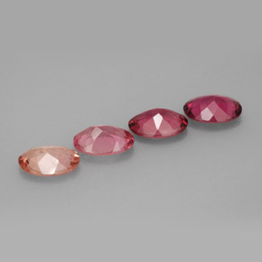 Pedras preciosas de turmalina multicolorido natural de  ct, corte oval, VVS-VS