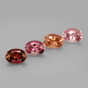 Pedras preciosas de turmalina multicolorido natural de  ct, corte oval, VVS-VS