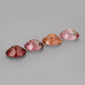 Pedras preciosas de turmalina multicolorido natural de  ct, corte oval, VVS-VS