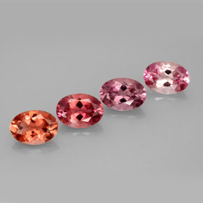 Pedras preciosas de turmalina multicolorido natural de  ct, corte oval, VVS-VS