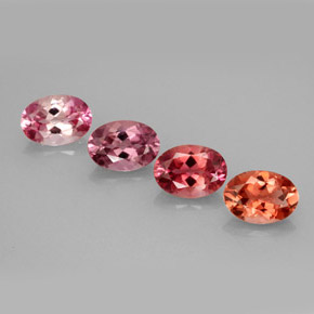 Pedras preciosas de turmalina multicolorido natural de  ct, corte oval, VVS-VS