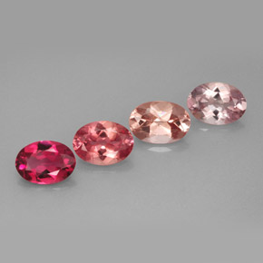 Pedras preciosas de turmalina multicolorido natural de  ct, corte oval, VVS-VS