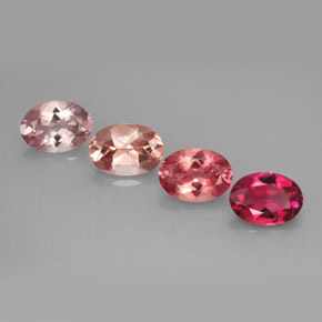 Pedras preciosas de turmalina multicolorido natural de  ct, corte oval, VVS-VS