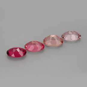 Pedras preciosas de turmalina multicolorido natural de  ct, corte oval, VVS-VS