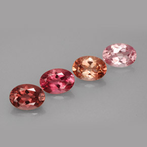 Pedras preciosas de turmalina multicolorido natural de  ct, corte oval, VVS-VS