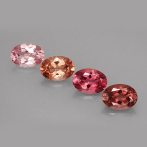 Pedras preciosas de turmalina multicolorido natural de  ct, corte oval, VVS-VS