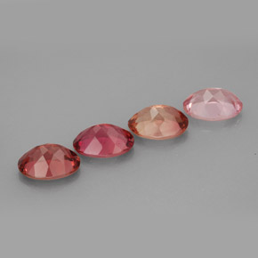 Pedras preciosas de turmalina multicolorido natural de  ct, corte oval, VVS-VS