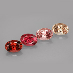 Pedras preciosas de turmalina multicolorido natural de  ct, corte oval, VVS-VS